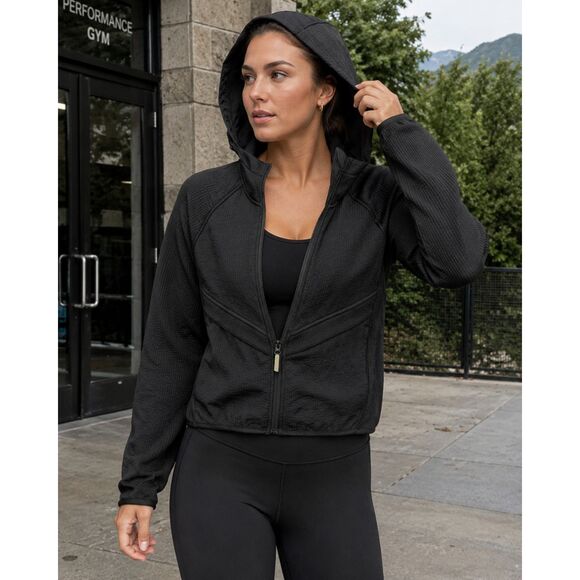 Nike Jackets & Blazers - Nike Tech Pack Black Mixed Media Full Zip Hooded Jacket XS Techwear Streetwear